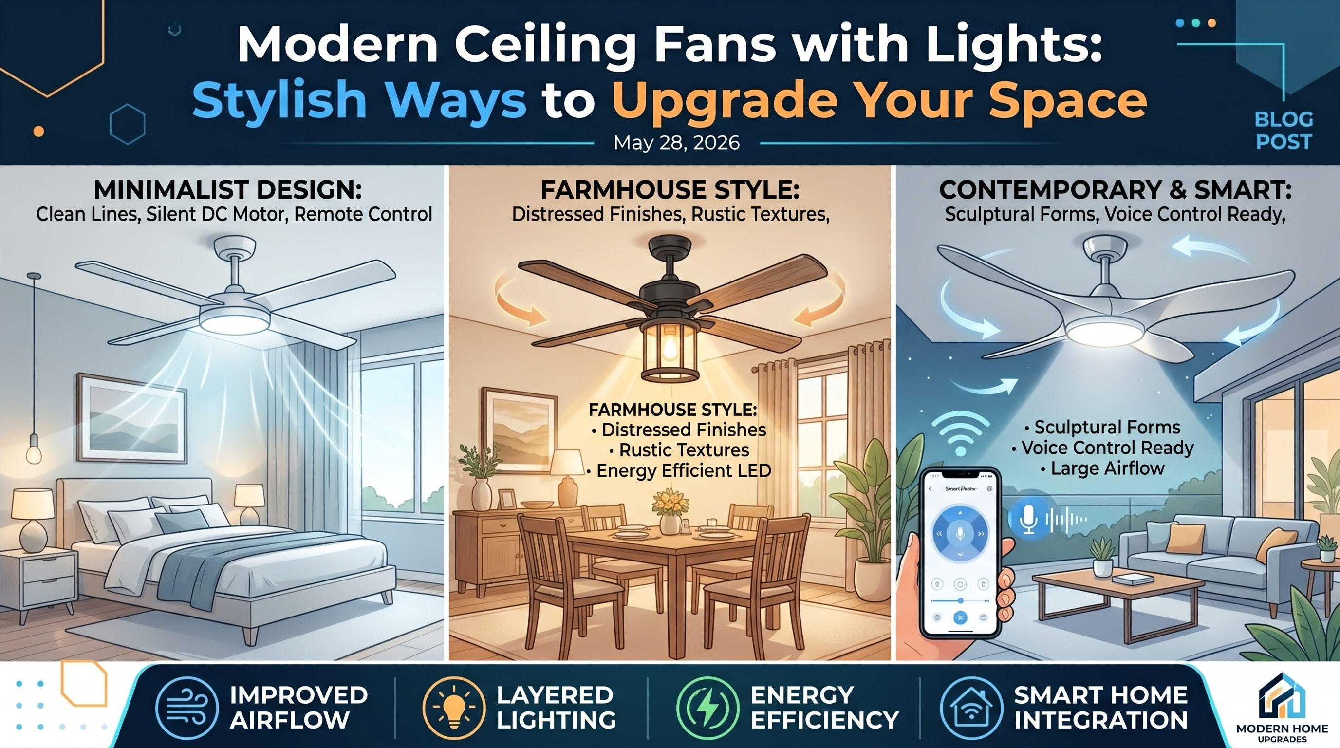 Modern Ceiling Fans with Lights: Stylish Ways to Upgrade Your Space